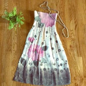 Lapis Strapless Sundress